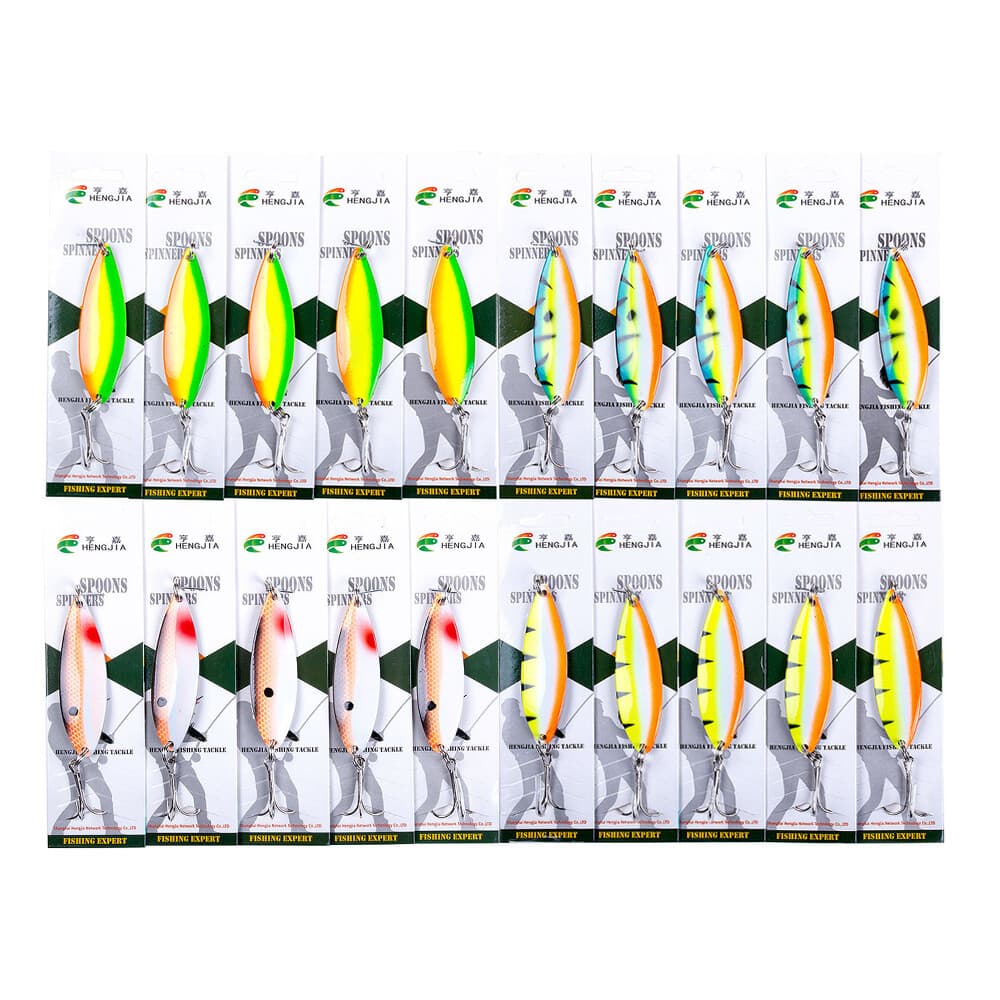 20PCS Lot Spinnerbait Spoon Bait 7.2cm/18g Metal Crankbait Fishing Lure Blade - Image 1