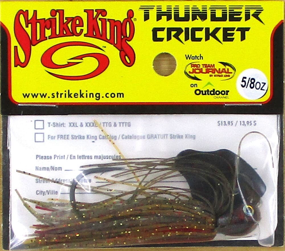 (12) Strike King 5/8 Oz Thunder Cricket Bladed Vibrating Jigs Falcon Lake Craw - Image 3