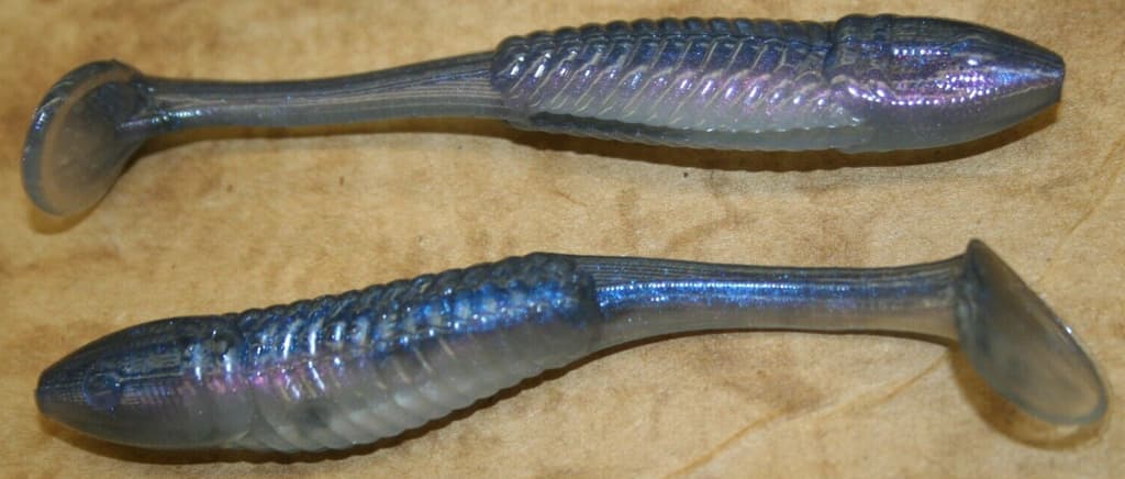 3.5" Swim Minnow Pro Blue Red Paddle Tail Swimbait Trailer for A Rig 50 pack - Image 5