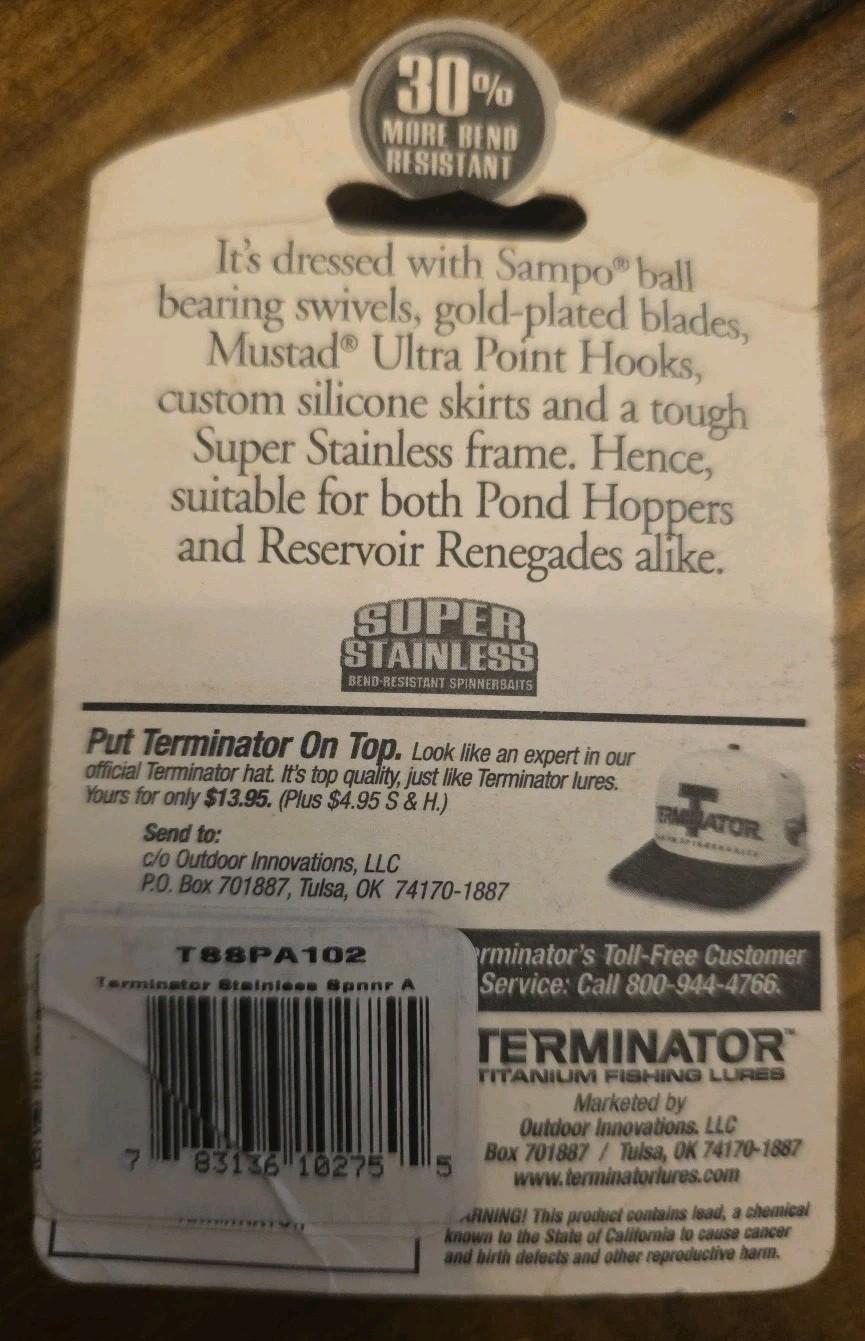 Rare Terminator Super Stainless Spinnerbait Lot Of 3  - Image 6
