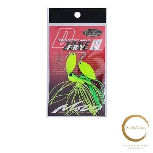 New Evergreen Spinnerbait D-Zone Fly Double Willow Leaf 1/4oz Super Chart #11 - Image 1