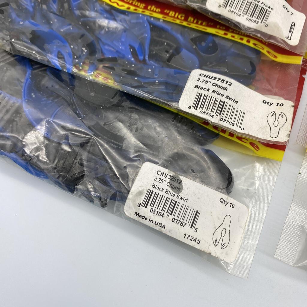 Big Bite Baits Bass Plastics Creature Bait Senko Chunk Worm Grubs (24 Bag Lot!) - Image 4