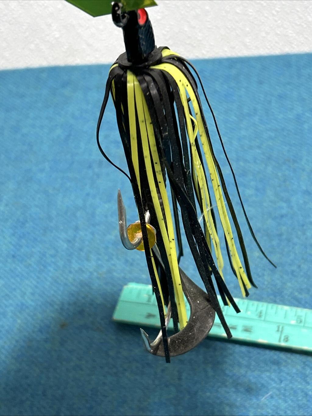 Large Original Chatterbait Black Green And Yellow Fishing Lure - Image 10