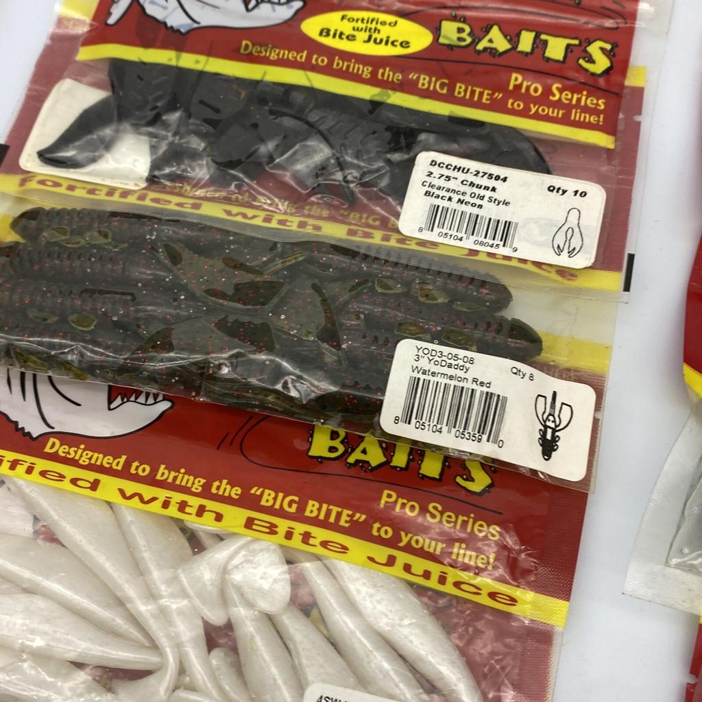 Big Bite Baits Bass Plastics Creature Bait Senko Chunk Worm Grubs (30 Bag Lot!) - Image 8