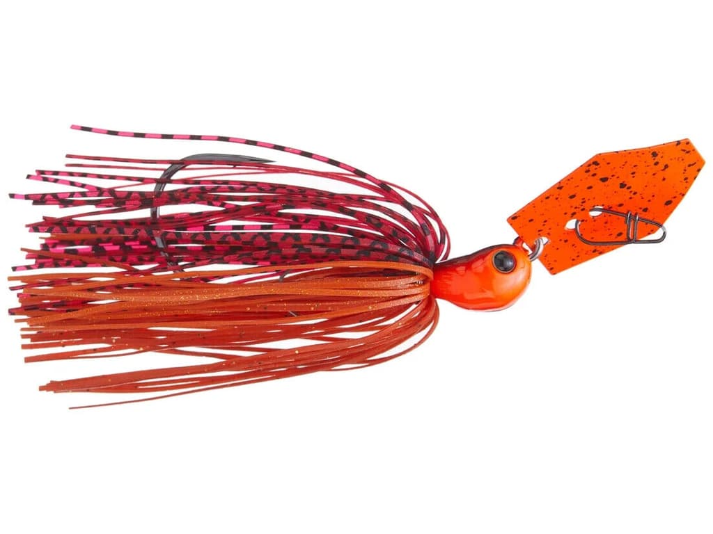Z-Man Evergreen Jack Hammer Chatterbait 3/8Oz Color-  Fire Craw Orange Blade - Image 1