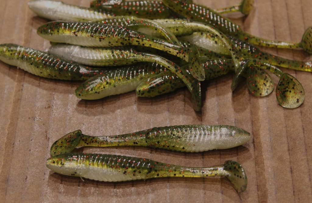 3.5" Swim Minnow Water Red Ghost Paddle Tail Swimbait Trailer for A Rig 50 pk - Image 1