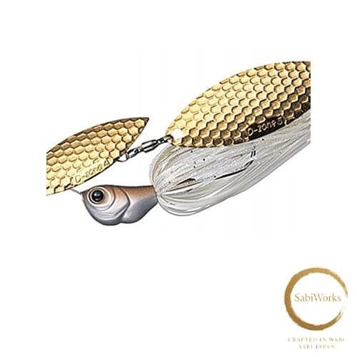 New Evergreen #15 Spinnerbait D Zone Double Willow Leaf 3/8 oz Wakasagi Gold - Image 1