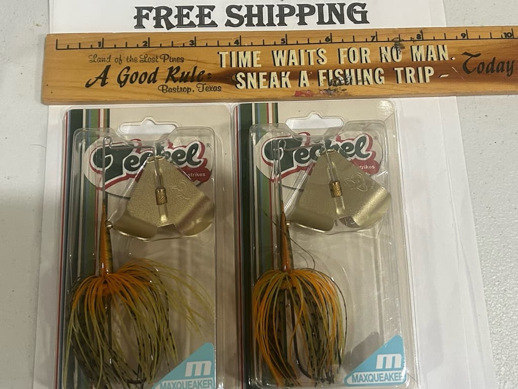 LOT OF 2 Teckel Maxqueaker Buzzbait 1/2oz. #006 BLUEGILL TOPWATER FREE SHIPPING - Image 1