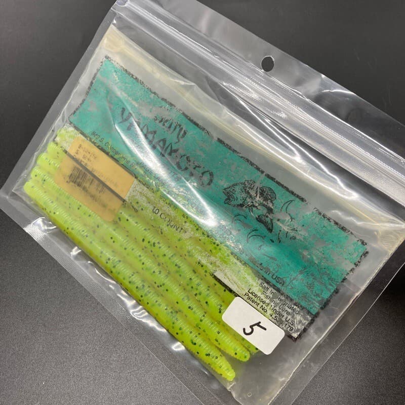 818336 Gary Yamamoto 5 Inch Yamasenko Pieces 156 Chart Pepper Condition A C - Image 4