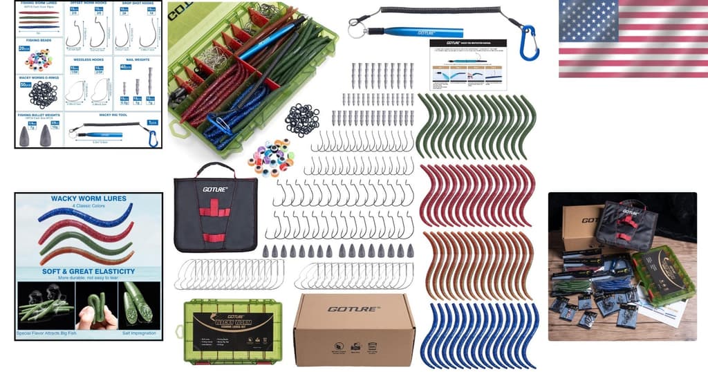 All-in-One Wacky Worm Fishing Kit: Soft Plastics, Tools & Storage - 279 Pieces - Image 2