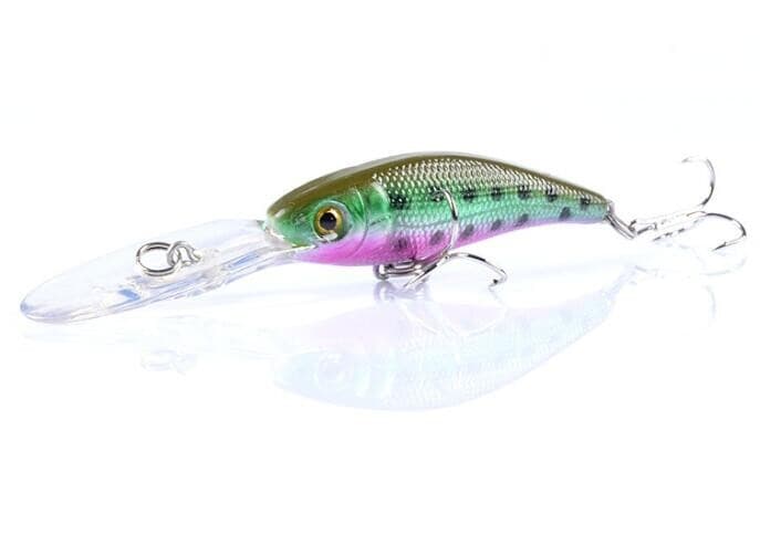 7PCS Fishing Lure Minnow 10cm 8g Crankbait Swimbait Artificial Wobblers Trolling - Image 2