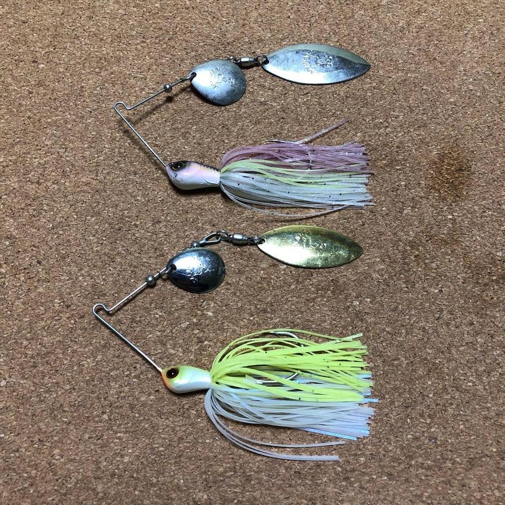 JACKALL Super Eruption Jr. Spinnerbait Set Pink Sexy Shad 15g & Pearl Chart 11g - Image 1