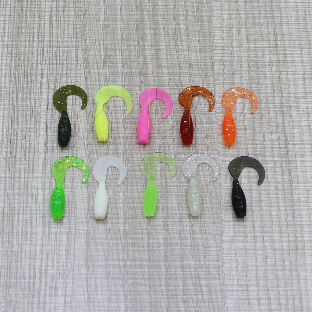 100 PCS 3 cm Soft Fishing Lure Kit with Case Swimbait for Bass Crappie Trout - Image 5