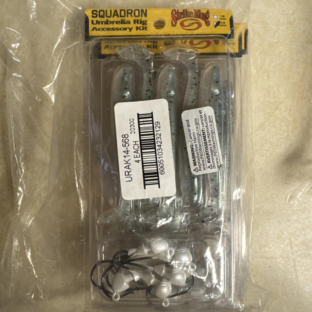 Strike King Squadron Umbrella Rig Kit Paddletail Swimbaits & A-Rig Jigheads 40 - Image 2