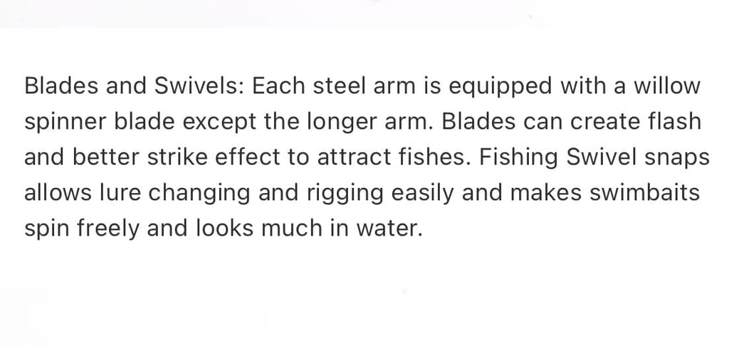 Alabama Umbrella Rig Swim Baits Fishing Lure Tackle Willow Blade 5 Arm No Hooks - Image 6