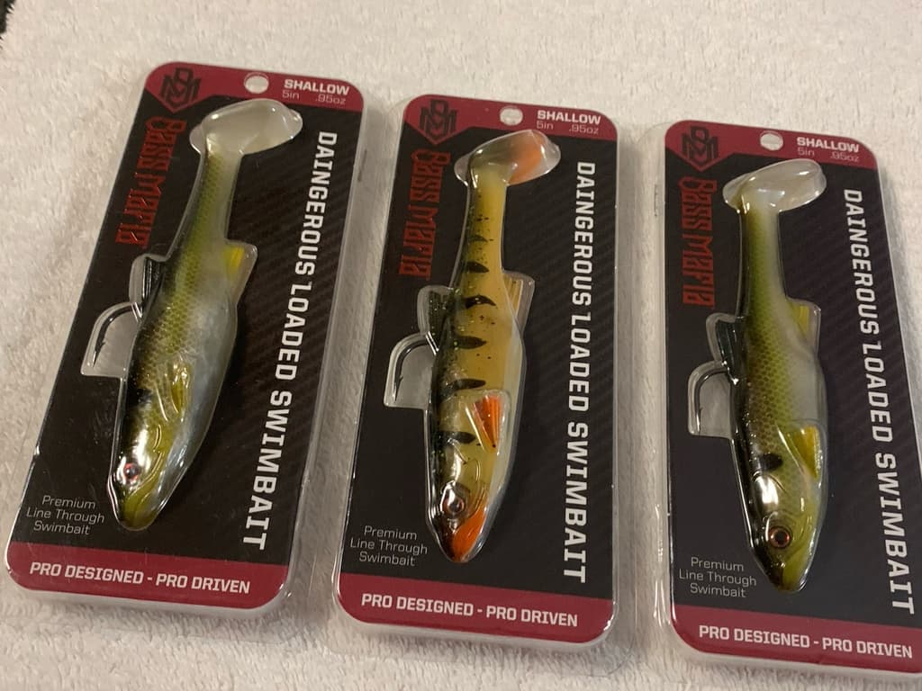 (LOT OF 3) BASS MAFIA 5” DAINGEROUS LOADED SWIMBAIT SHALLOW MULTIPLE COLORS NIP - Image 2