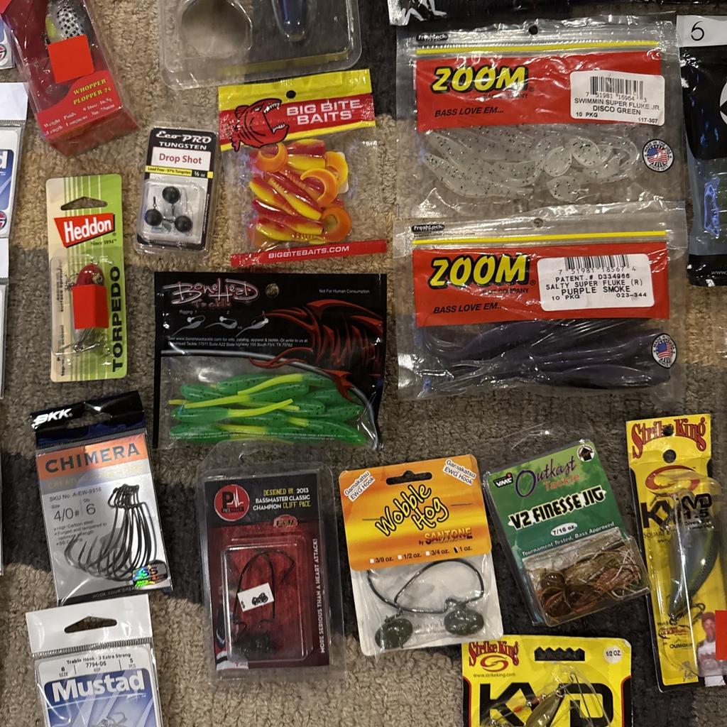 Bass Fishing Soft Plastics Lot (39) Yum Zoom Strike King Keitech 6th Sense - Image 6