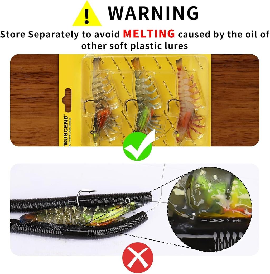 Realistic TPE Bass Lures - 3.5in Shrimp Swimbait for Freshwater & Saltwater - Image 4