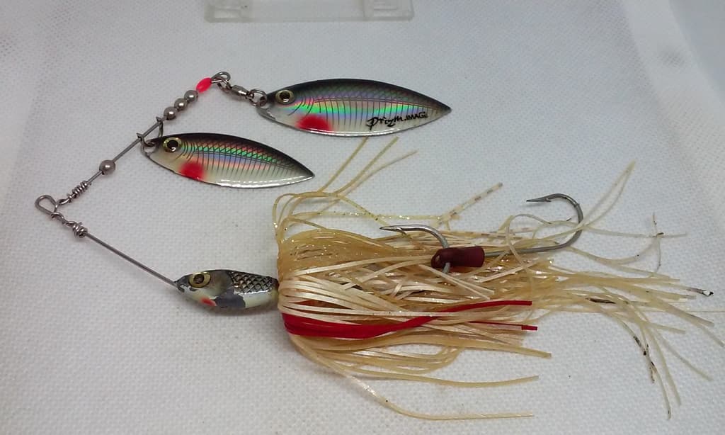 Vtg Bagley SpinnerBait Prizm Image Shad/Wht/Gld 1/2oz  Spinnerbait fishing Lure - Image 1