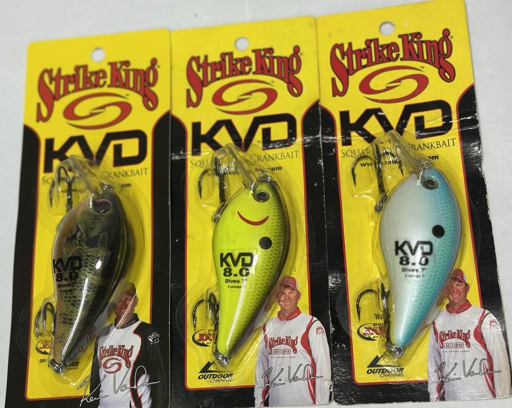 Strike King KVD 8.0 Squarebill Crankbait (Lot of 3) - Image 1