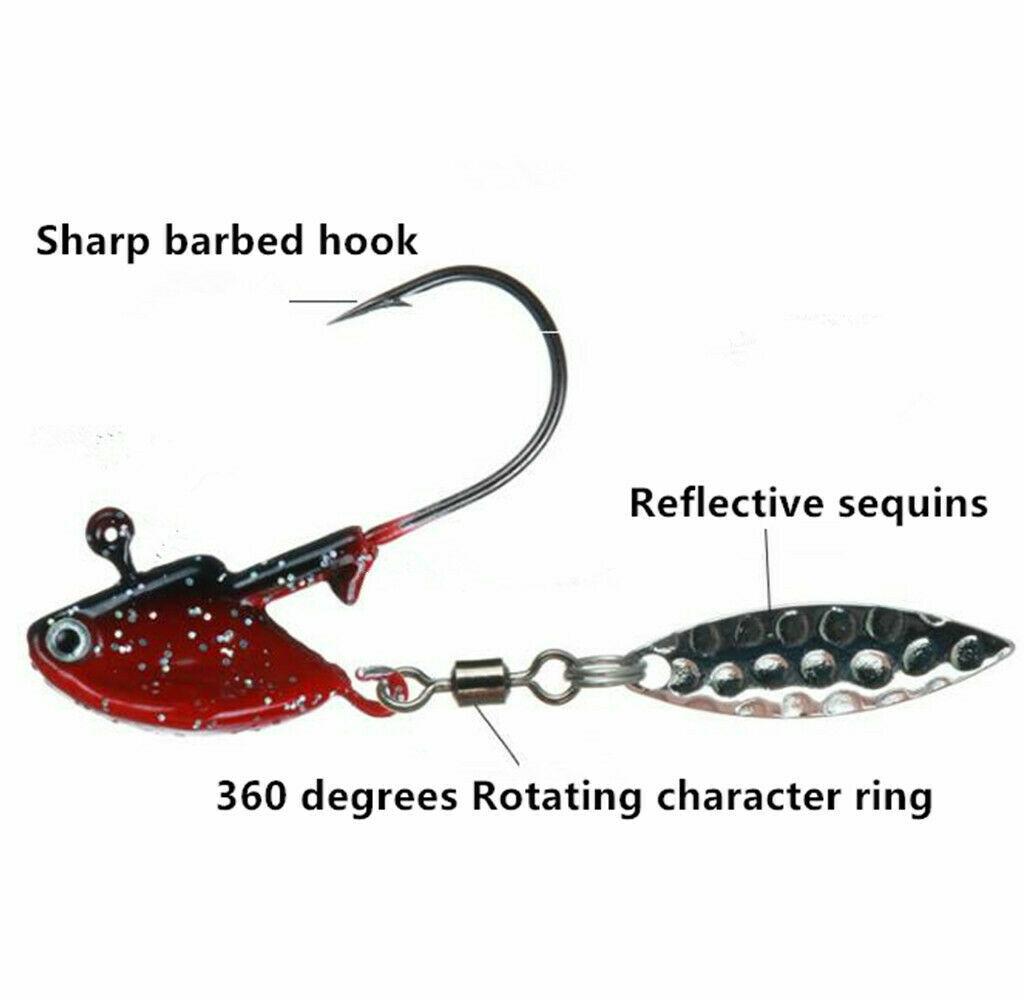 8PCS Jig Head Fishing Hooks Spinner Metal Jigging Fishing Lures Ice Swimbait 14g - Image 11
