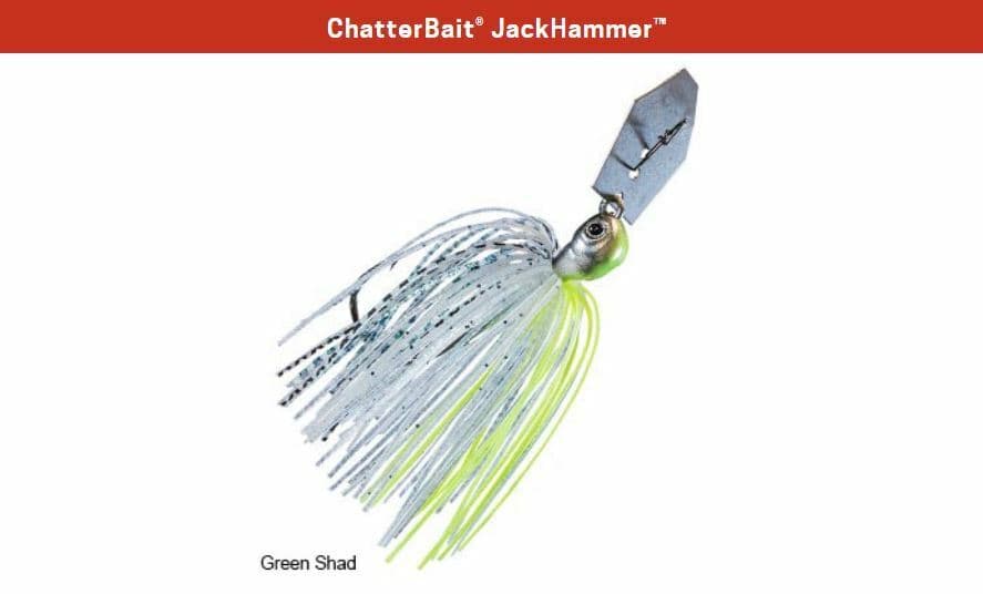 Z-Man ChatterBait JackHammer 1/2 oz - Green Shad - Jack Hammer Chatter Bait - Image 1