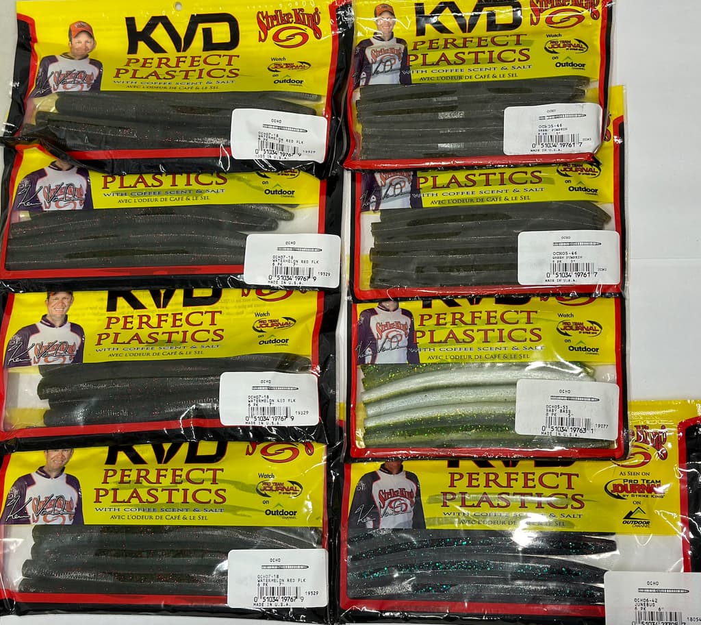 Strike King KVD Perfect Plastics Ocho (Lot of 8) - Image 1