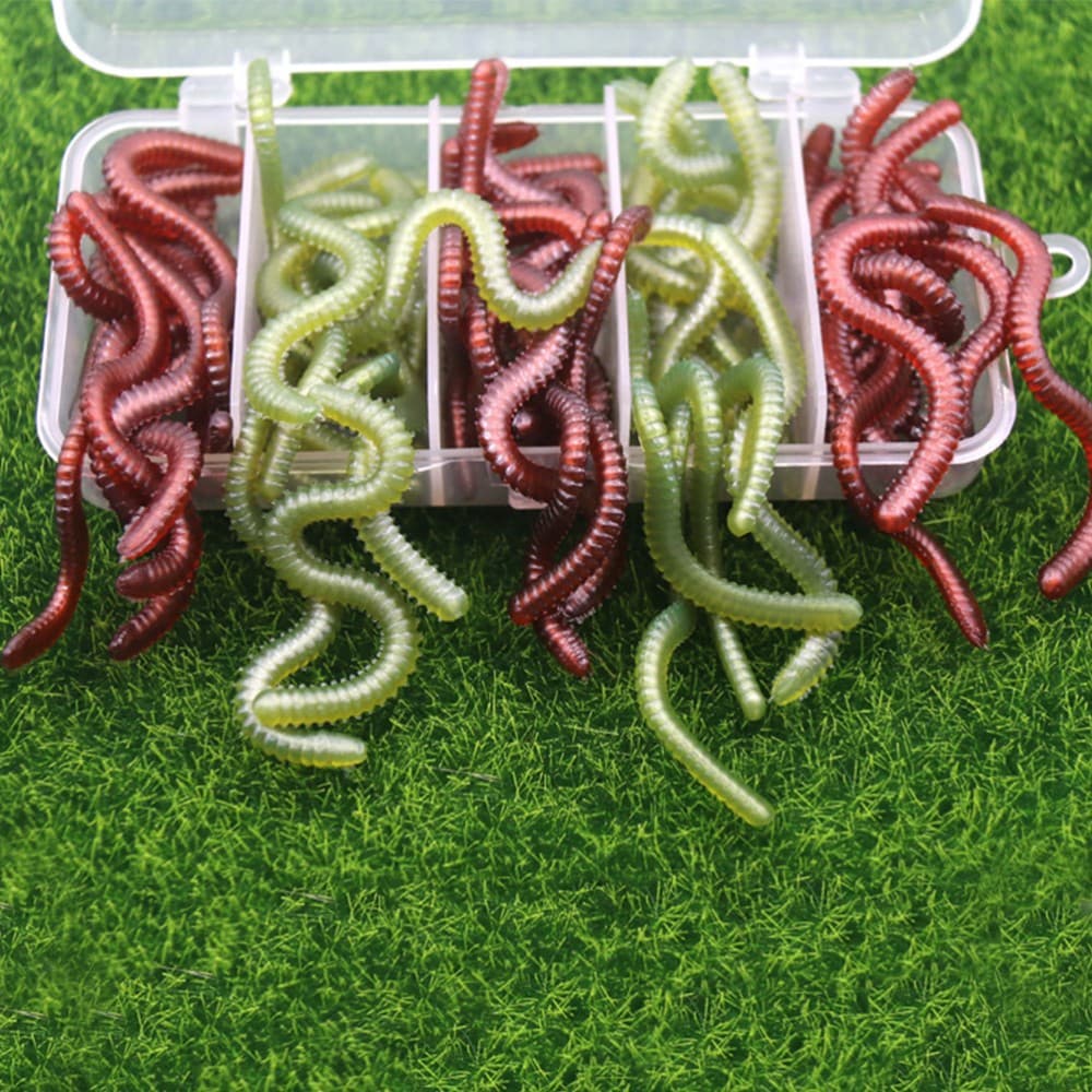 50 PCS Fishing Accessories Artificial Bait Worms Simulation Lures - Image 1