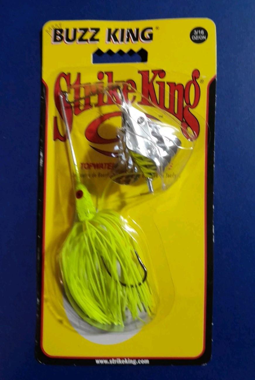 Strike King Buzzbait Spinnerbait "Buzz King" 3/16 oz. Tri-Wing 3 Blade Prop. - Image 1