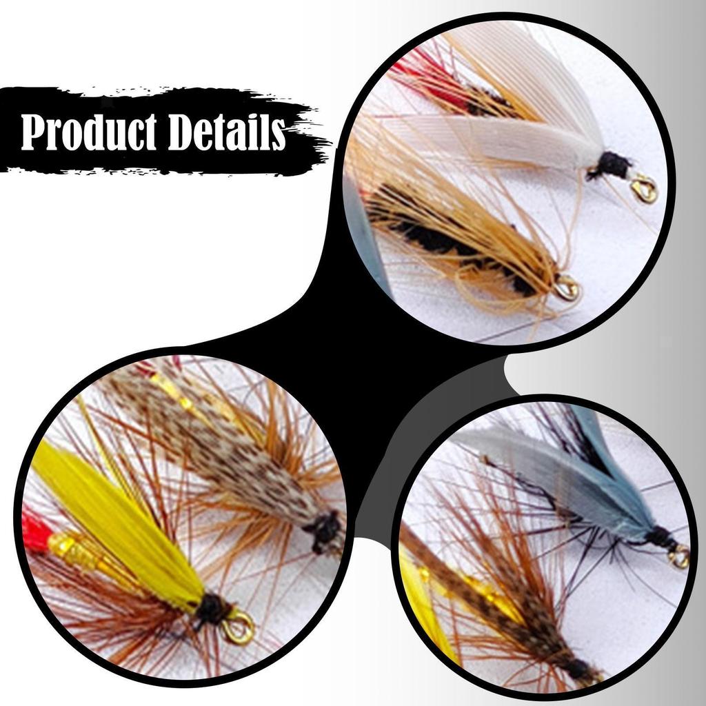 10x Fly Fishing Fly Fishing Accessories Fly Fishing Lures for Outdoor Bass - Image 6