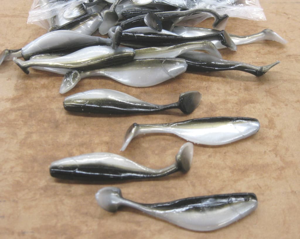 3" Shad Paddle Tail Swimbait great for Umbrella Rig 50 count bag Reel Shad - Image 1