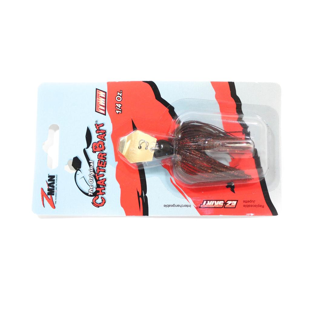 Zman Chatterbait Mini 1/4 oz Sinking Lure Brown Black (0259) - Image 1