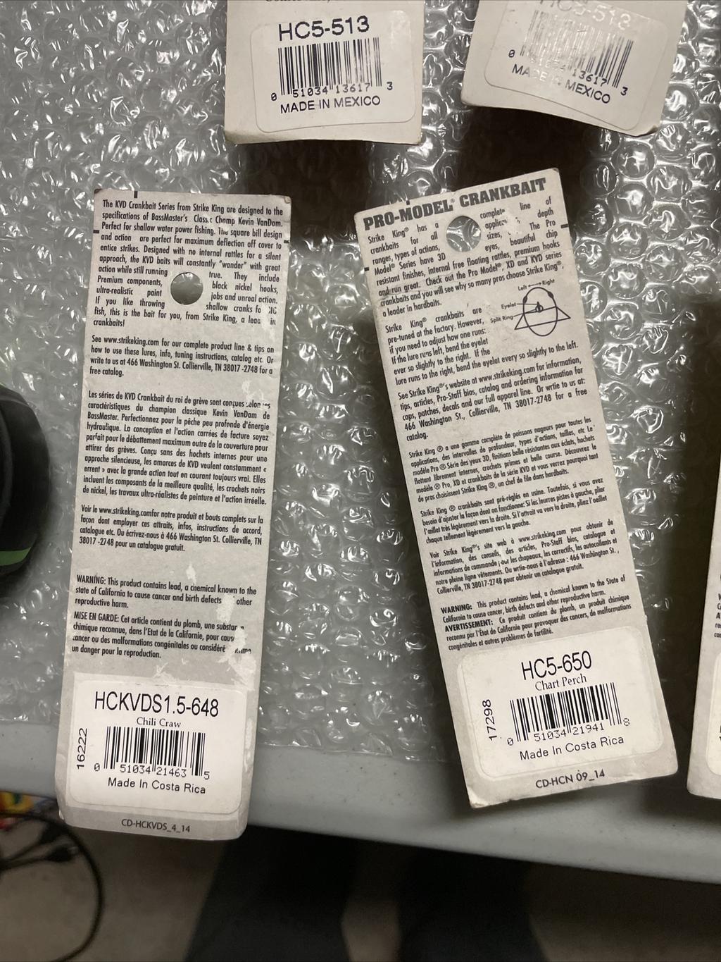 9 New Strike King Crankbaits Pro Model Series Lures Lot Series 3 5 Red Eye Shad - Image 14