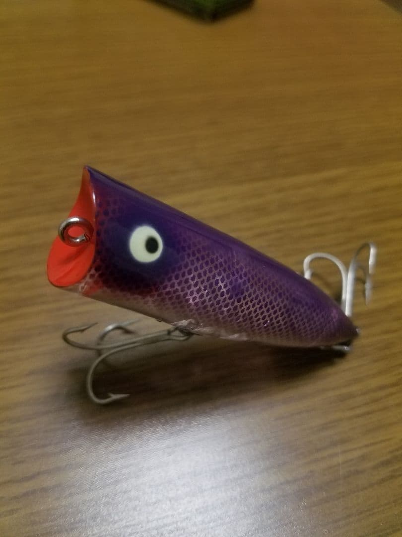 Heddon Chugger Spook Research Purple Clear Vintage Used–Rare Color - Image 5