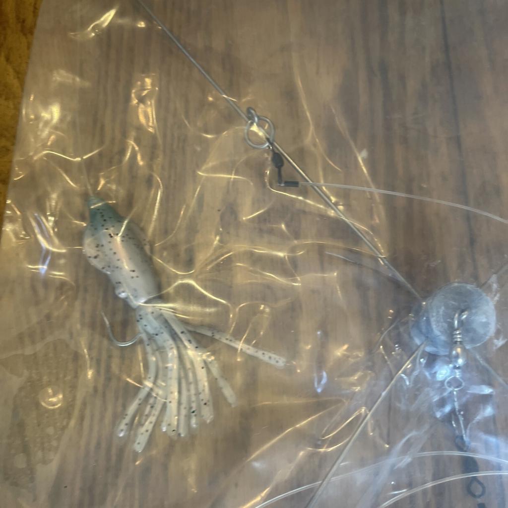 9” Umbrella Rig 4 Arm 11” With 5.5” Squid (9)  8/0 Mustad New Pkg Blue/pink Pep - Image 3