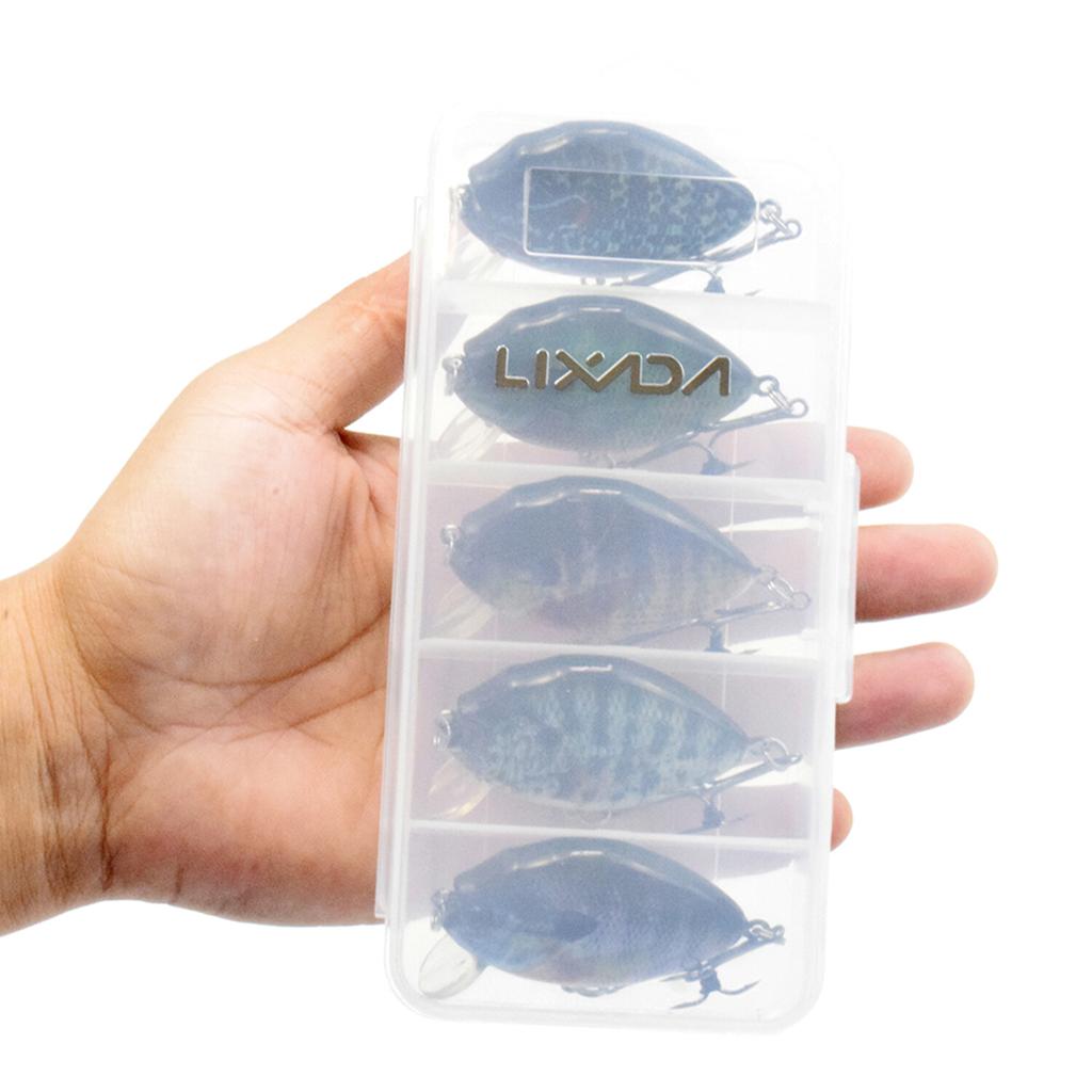 Lixada 6cm 15g 5PCS Fishing Lures With Barbed Treble Hooks Fishing Accessories - Image 11