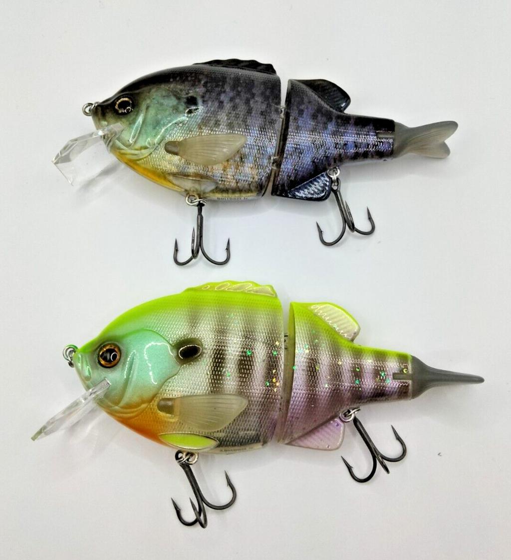 2Lot Deps Bull Doze Jr. JDM Japan Glide Jointed Bluegill swimbait HTF NIP Rare - Image 1
