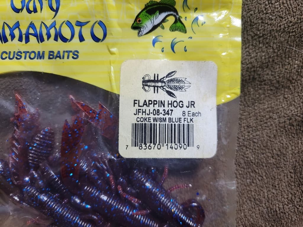 Gary Yamamoto Flappin Hog Jr Junior Jfhj-08-347 Coke W Sm Blue - Image 2