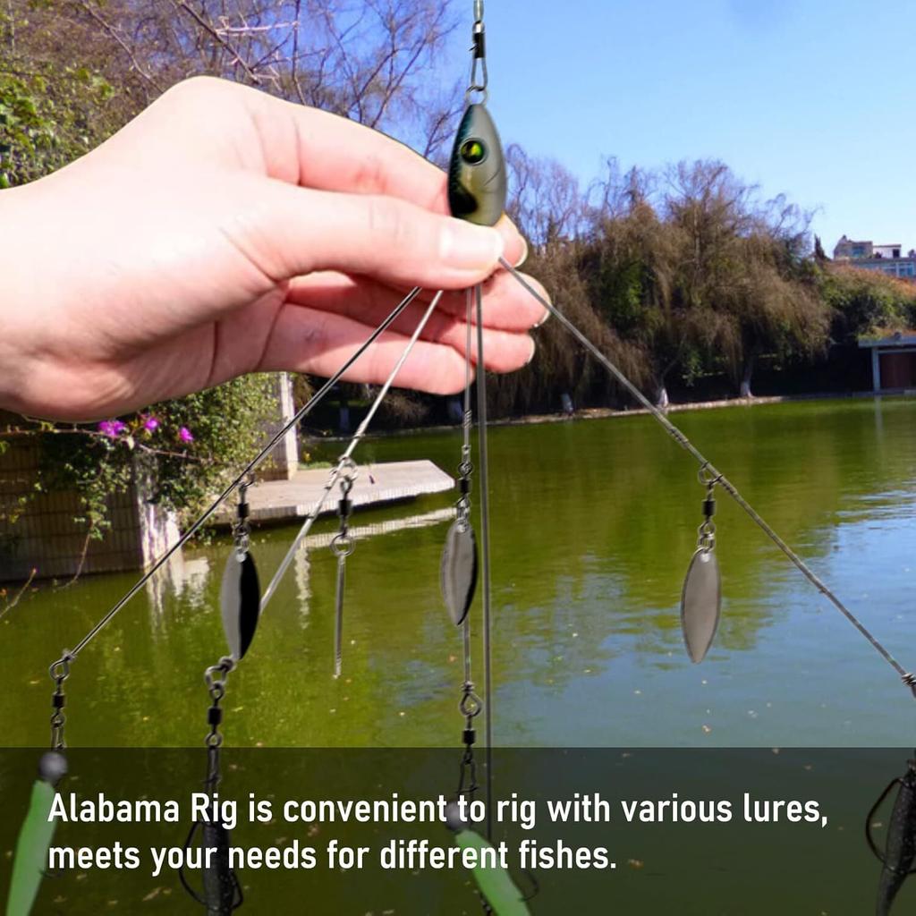3 Pack Alabama Rig 5 Arms 4 Blades Umbrella Rig Fishing 21.5Cm Fish Bait - Image 4