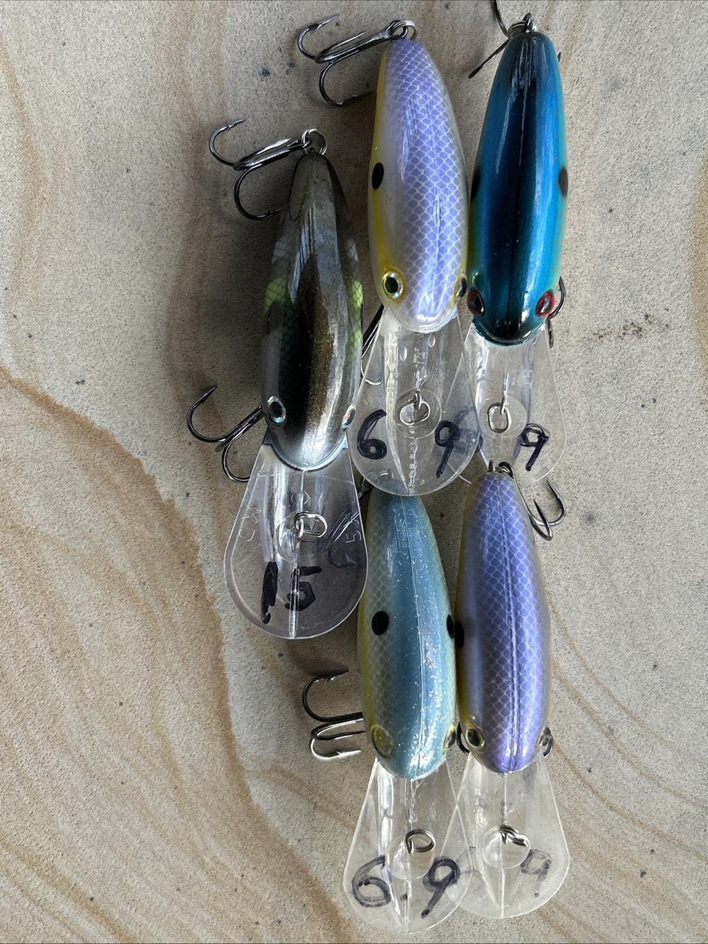 Strike King Deep Dive Crank Baits 2-1/2 “ various colors an depths Lot of 5  - Image 3