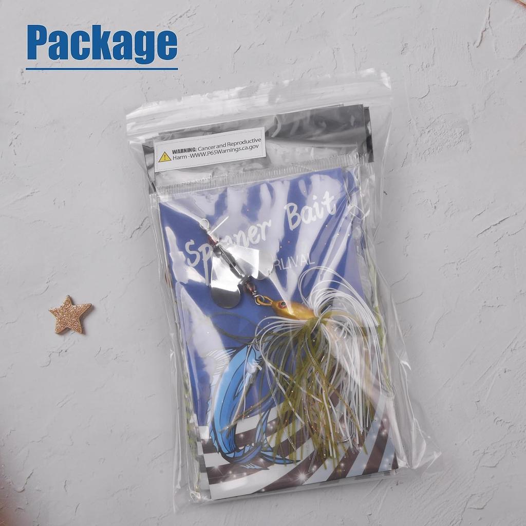 Bass Fishing Lures Kit Buzzbait Lure Large, Style A-12pcs - Image 7