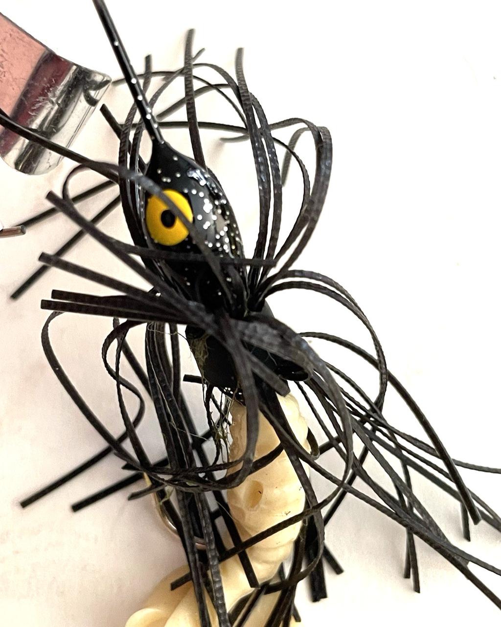 BUZZBAIT LURES Lot-4 Mixed Colors Bass Fishing w Hand-Made Cases Black Yellow - Image 12