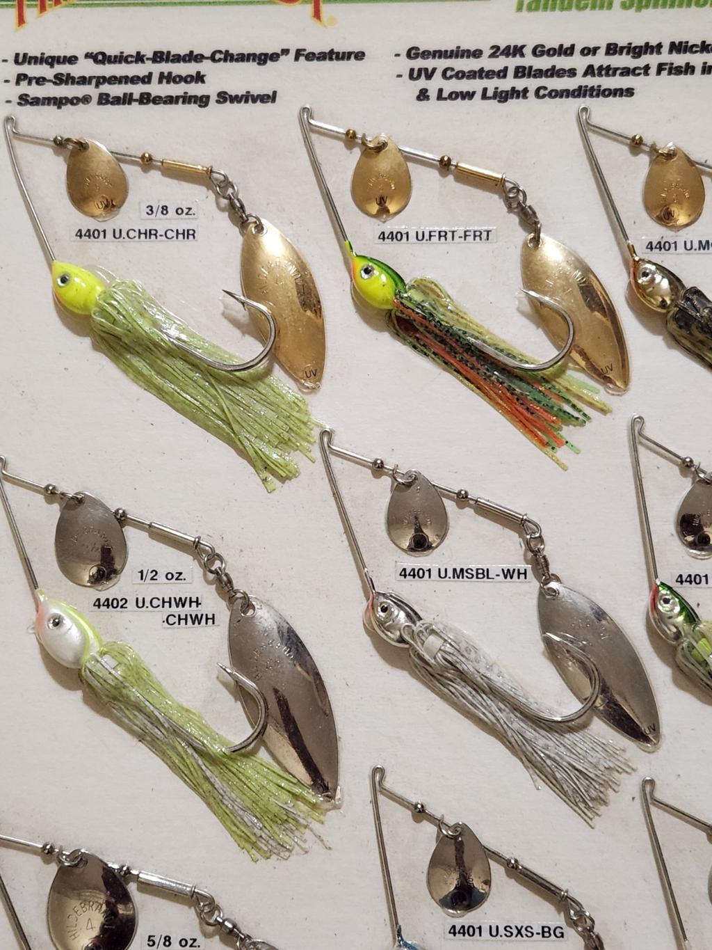 Yakima Baits Hildebrandt Elite Pro-Series Spinnerbait Display Sample Board  - Image 4