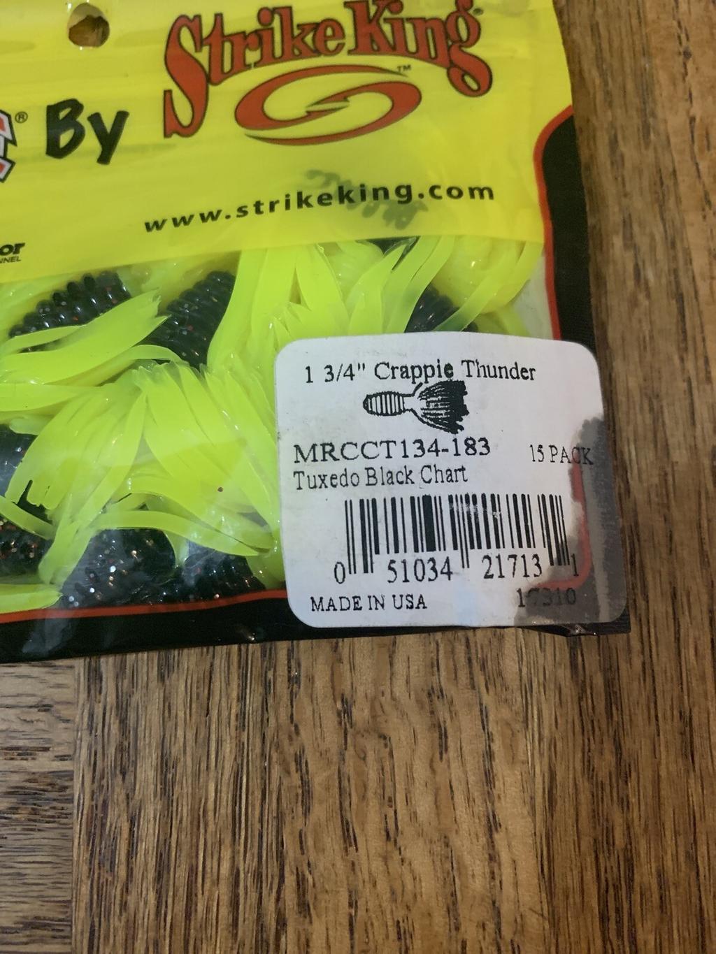 Mr. Crappie Strike King 1.75 IN Crappie Thunder Tuxedo Black Chart - Image 3