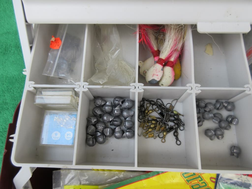 Woodstream Tackle Box w/ Fishing Supplies Lures Bait Hooks Strike King Heddon - Image 14