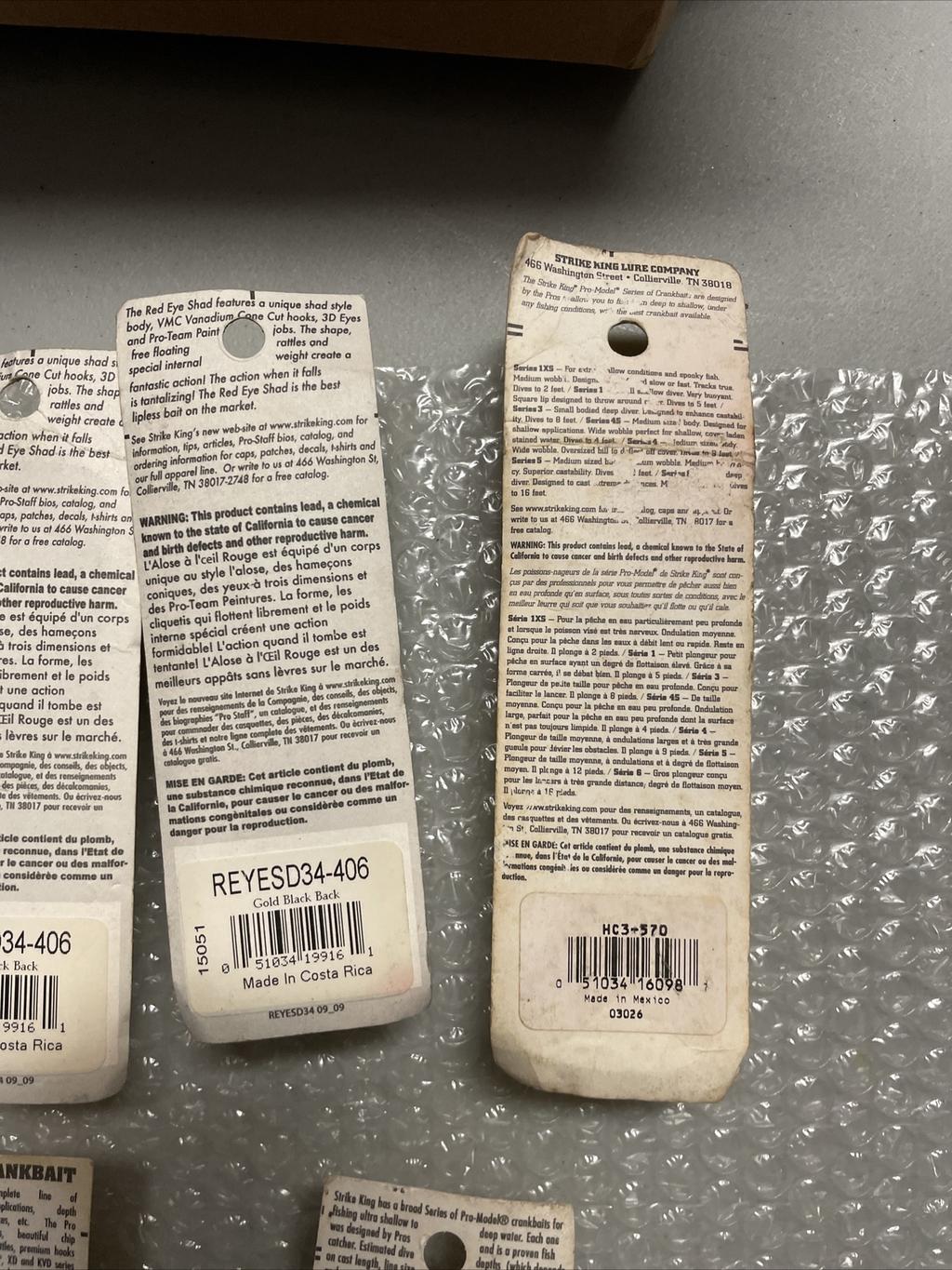 9 New Strike King Crankbaits Pro Model Series Lures Lot Series 3 5 Red Eye Shad - Image 11