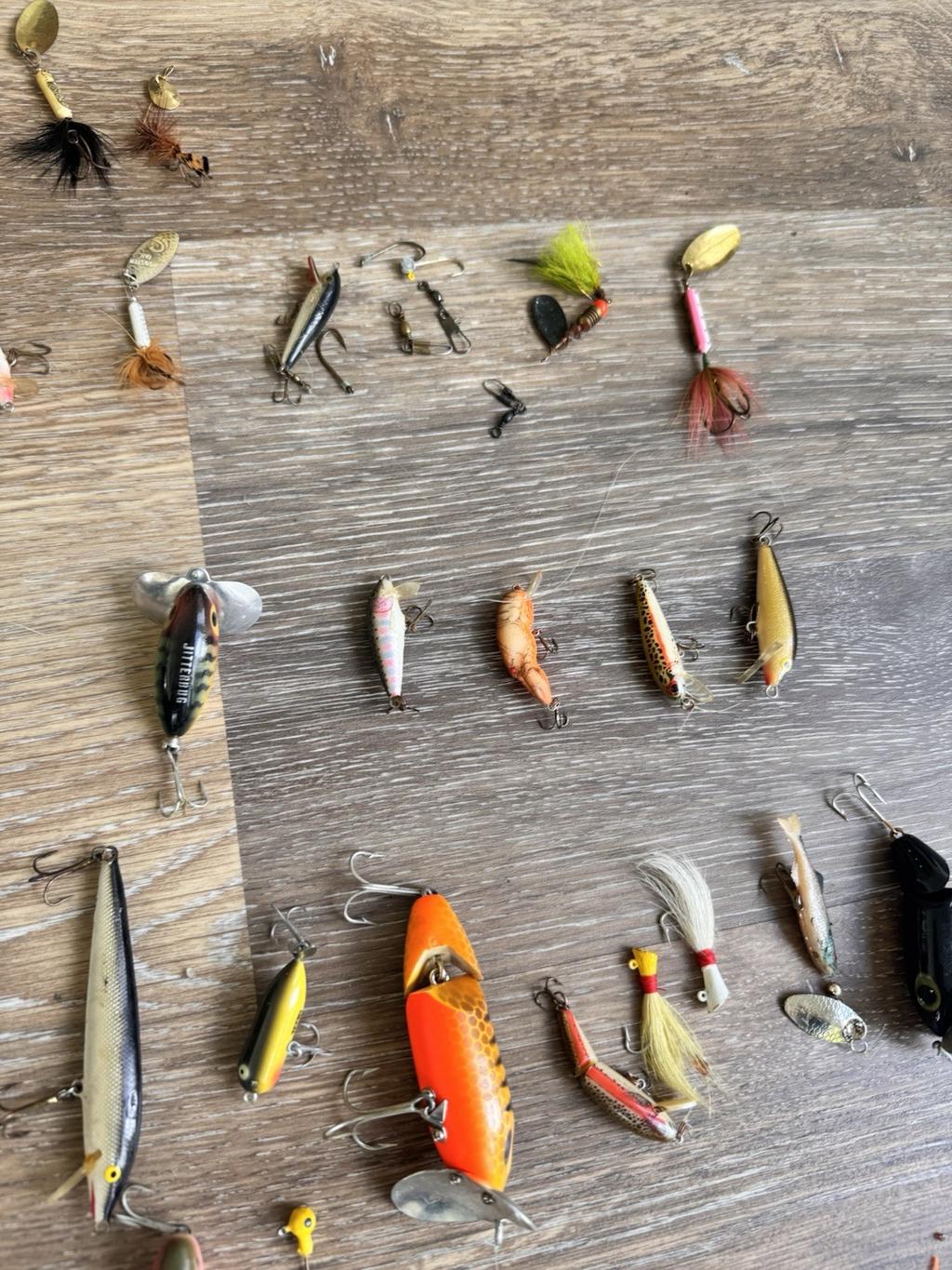 VINTAGE fishing Lure lot of 60 Plus+ Tackle Box+ Fishing Accessories - Image 22