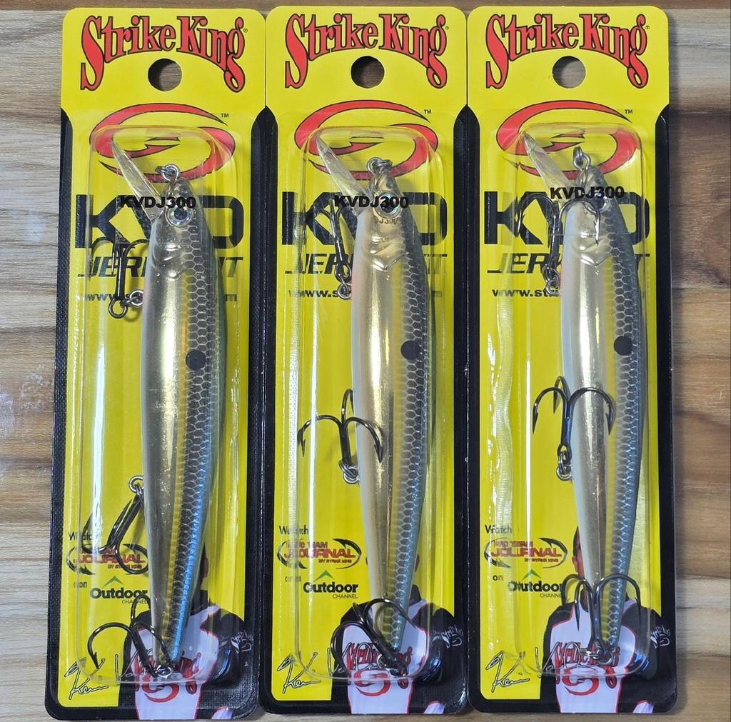 Ct. of 3 Strike King KVD 300 Series Suspending Medium Diving Jerkbait - 4.75" - Image 1