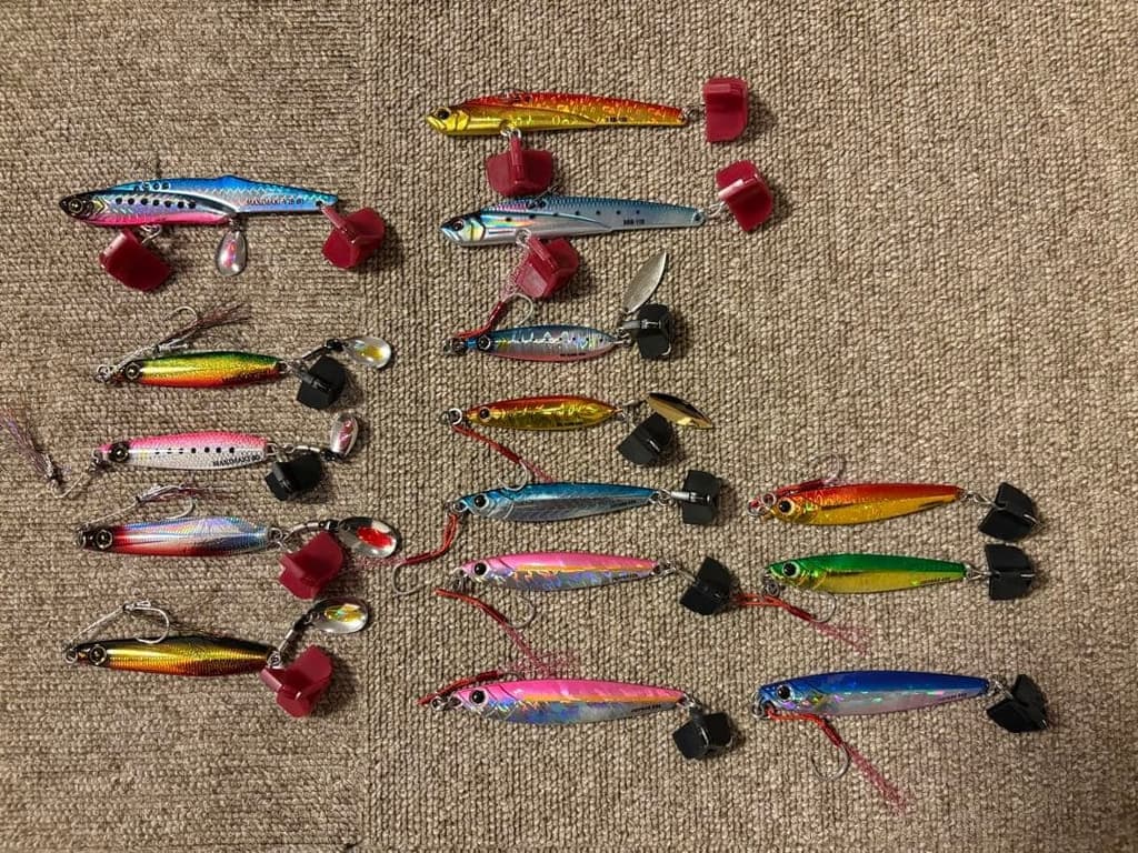 JACKALL Makimaki Vibrant 40g/60g Metal Jig Set Used Good Condition - Image 1