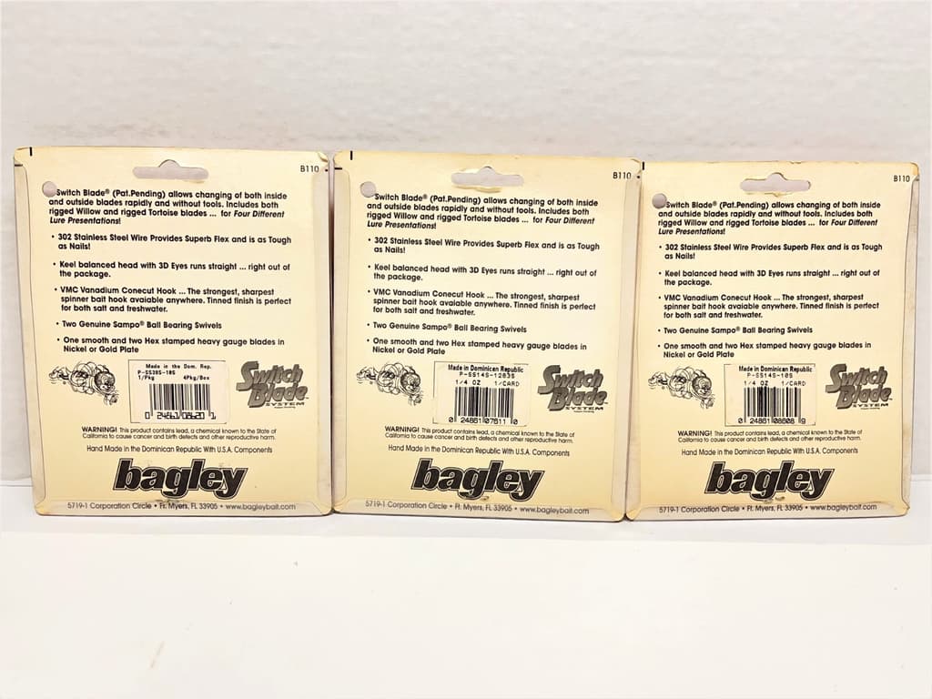 VINTAGE Bagley Switch Blade Spinnerbait - Lot of 3 - VERY RARE - NOS - L@@K - Image 4